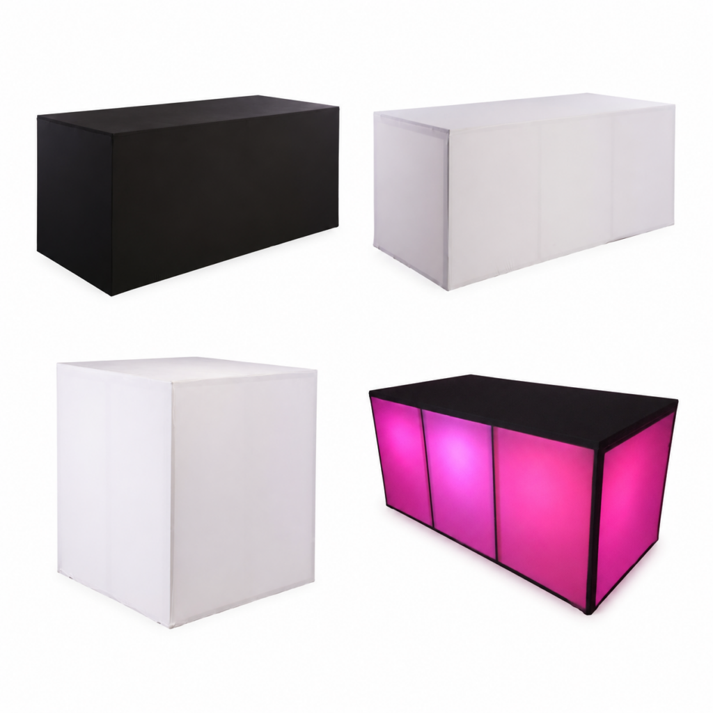 BUFFET BOX NOIR housse lycra grand petit modele mariage ceremonie entreprise