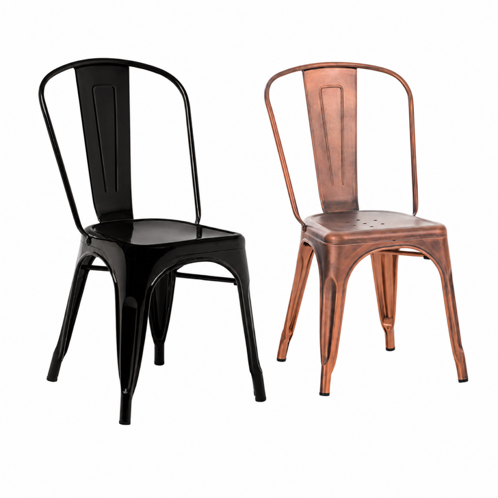 Chaise-TOLIX-metal-noir-caramel-industriel