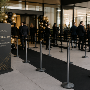 coupe-file-sangle-noir-accueil-securite-entree-vestiaire
