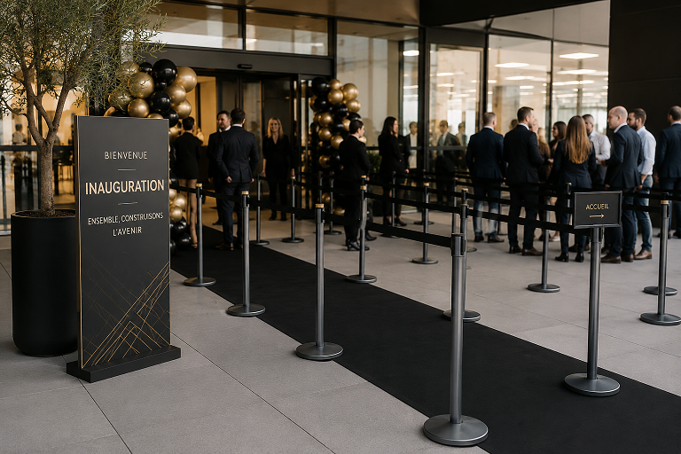 coupe-file-sangle-noir-accueil-securite-entree-vestiaire