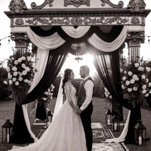 mariage baroque noir blanc