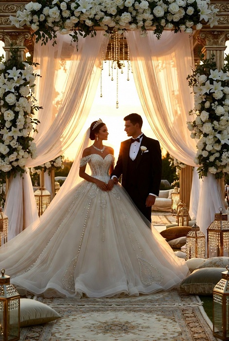 mariage princesse blanc élégance raffinement premium