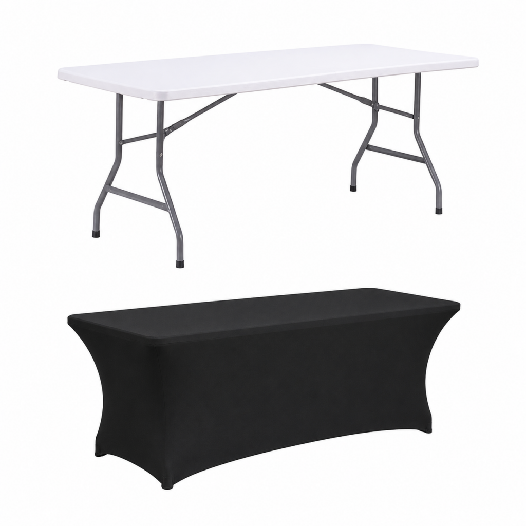 Table rectangulaire à napper