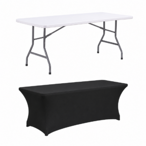 Table rectangulaire à napper