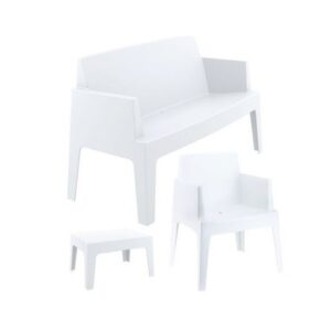 alon de jardin LOUNGE blanc pvc moderne