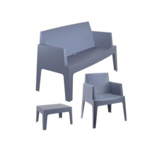 alon de jardin LOUNGE gris pvc moderne